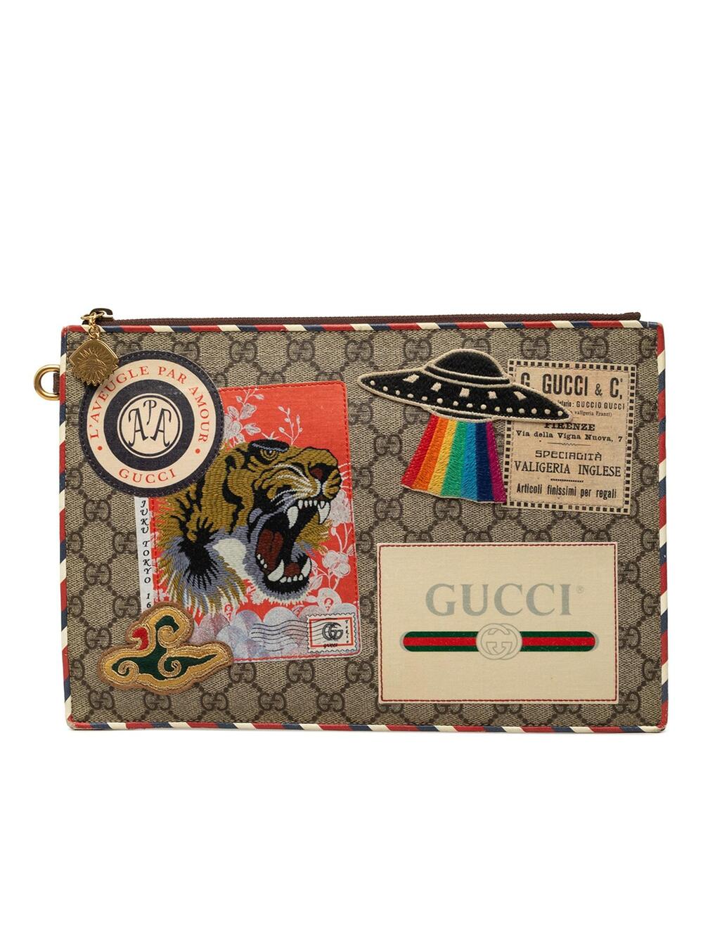 Gucci Gg Supreme Courrier Clutch Pre- #361090G56B